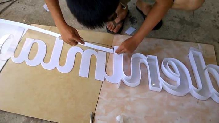 Cách làm chữ nổi bằng mica